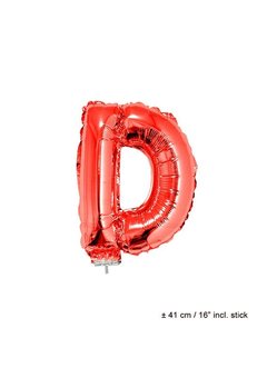 Folie ballon letter D Rood