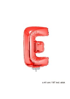 Folie ballon letter E Rood