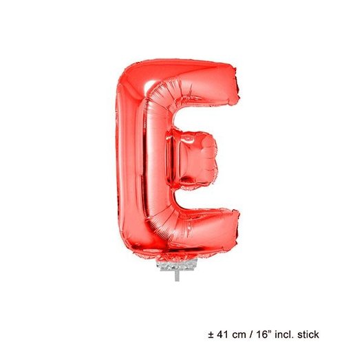 Folie ballon letter E Rood