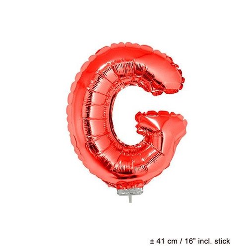 Folie ballon letter G Rood