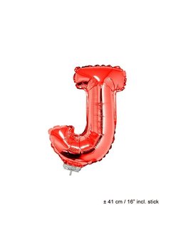 Folie ballon letter J Rood