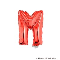 Folie ballon letter M Rood