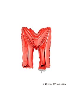 Folie ballon letter M Rood