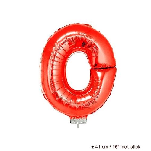 Folie ballon letter O Rood