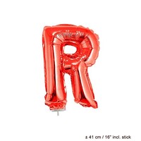 Folie ballon letter R Rood