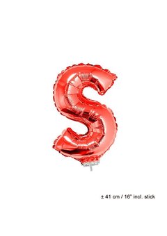 Folie ballon letter S Rood