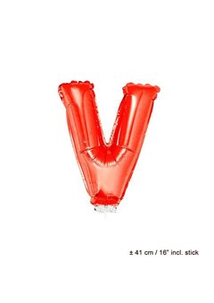 Folie ballon letter V Rood