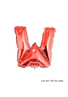 Folie ballon letter W Rood