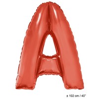 Grote folie ballon letter A Rood