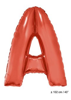 Grote folie ballon letter A Rood
