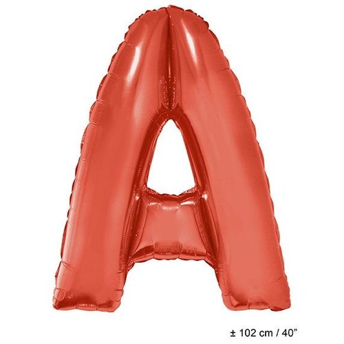 Grote folie ballon letter A Rood