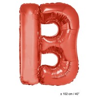 Grote folie ballon letter B Rood