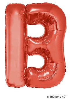 Folie ballon groot letter B Rood