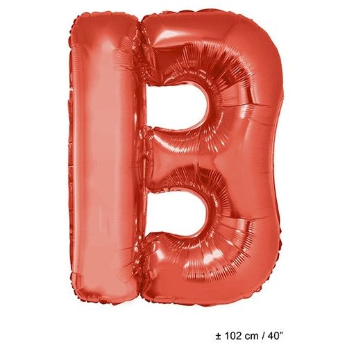 Grote folie ballon letter B Rood