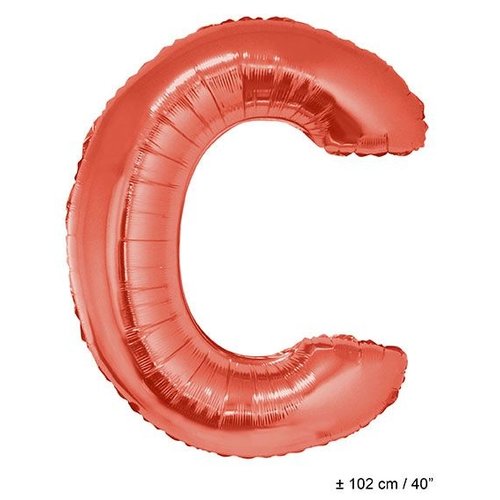 Mooie grote Folie ballon letter C in Rood