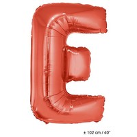 Mooie grote Folie ballon  letter E in Rood