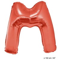 Mooie grote Folie ballon  letter M in Rood