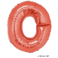 Mooie grote Folie ballon  letter O in Rood