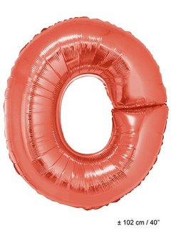 Folie ballon groot letter O Rood