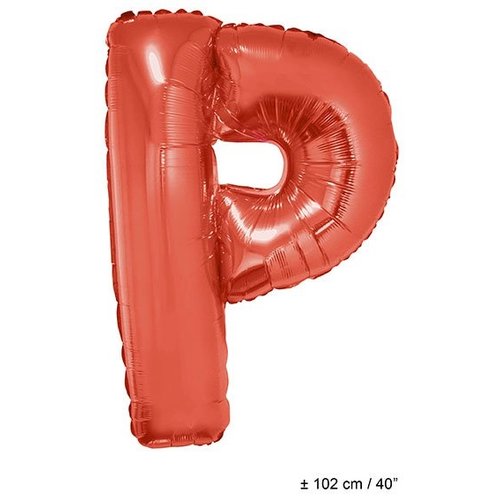 Mooie grote Folie ballon letter P in Rood