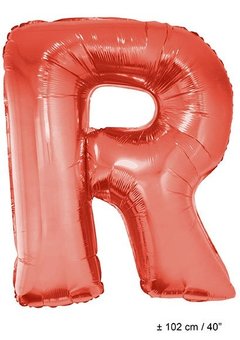 Folie ballon groot  letter R Rood