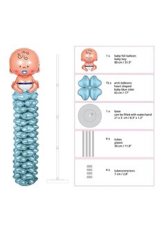 Folie ballon hoera een jongen