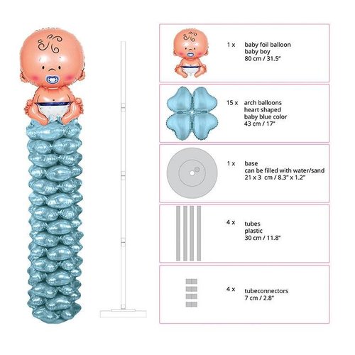 Mooie folie ballon hoera een jongen