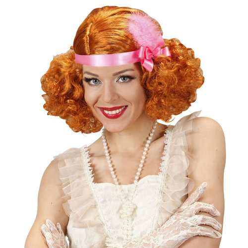 Mooie rode pruik Charleston Burley jaren-20