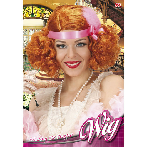 Mooie rode pruik Charleston Burley jaren-20