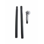 Enge wandelstok met doodskop pvc 75cm