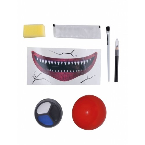 Enge horror clown make-up set Barney