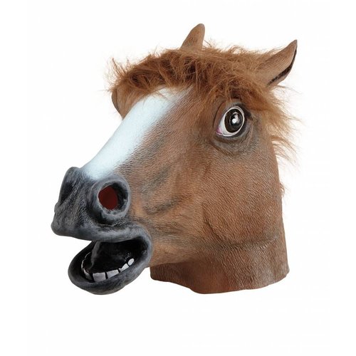 Mooi latex paarden masker Bedien
