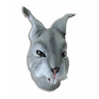 Mooi latex konijnen masker Bennet grijs