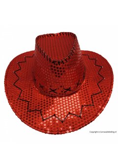 Cowboyhoed pailletten glitter unisex