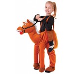 Mooi gedragen door paard kostuum kinderen