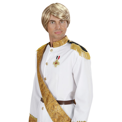 Mooie pruik koning Willem Alexander blond