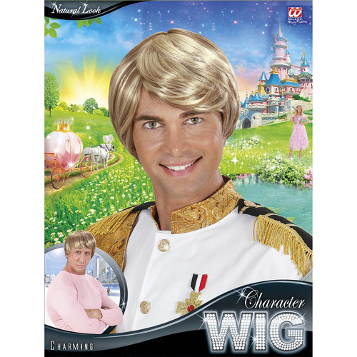 Mooie pruik koning Willem Alexander blond