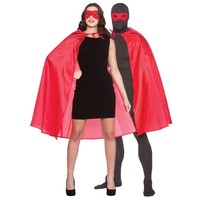 Leuke rode  Super Hero Cape Sophie met masker 100cm