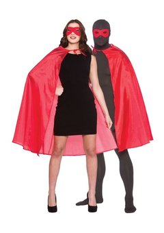 Mooie rode  Super Hero Cape Sophie met masker