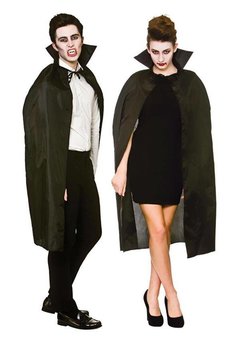 Zwarte cape goedkoop unisex 110cm