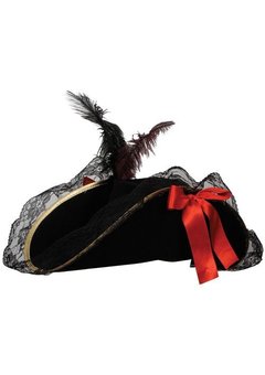 Piraten hoed Julia met strik en veren