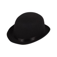 Mooie zwarte bolhoed Finn met satijnen band