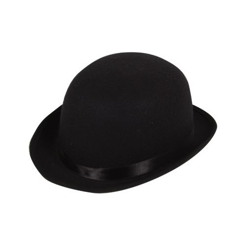 Mooie zwarte bolhoed Finn met satijnen band