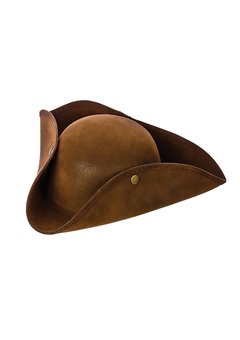 Piratenhoed Willem bruin nep suede