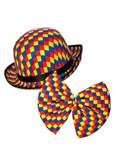 Bolhoed clown Adriaan met strik