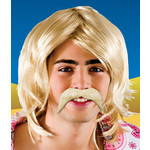 Foute blonde snor 70-jaren