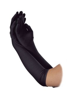 Lange handschoenen glanzend zwart