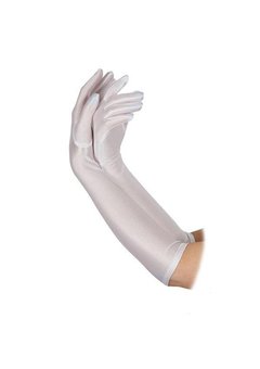 Handschoenen wit satijn lang model