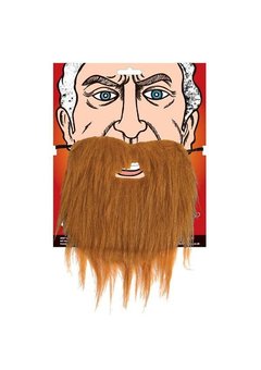 Baard bruin met  bijpassende snor
