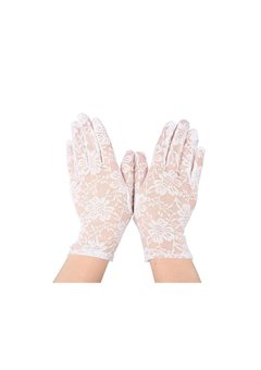 Kanten handschoenen wit volwassenen